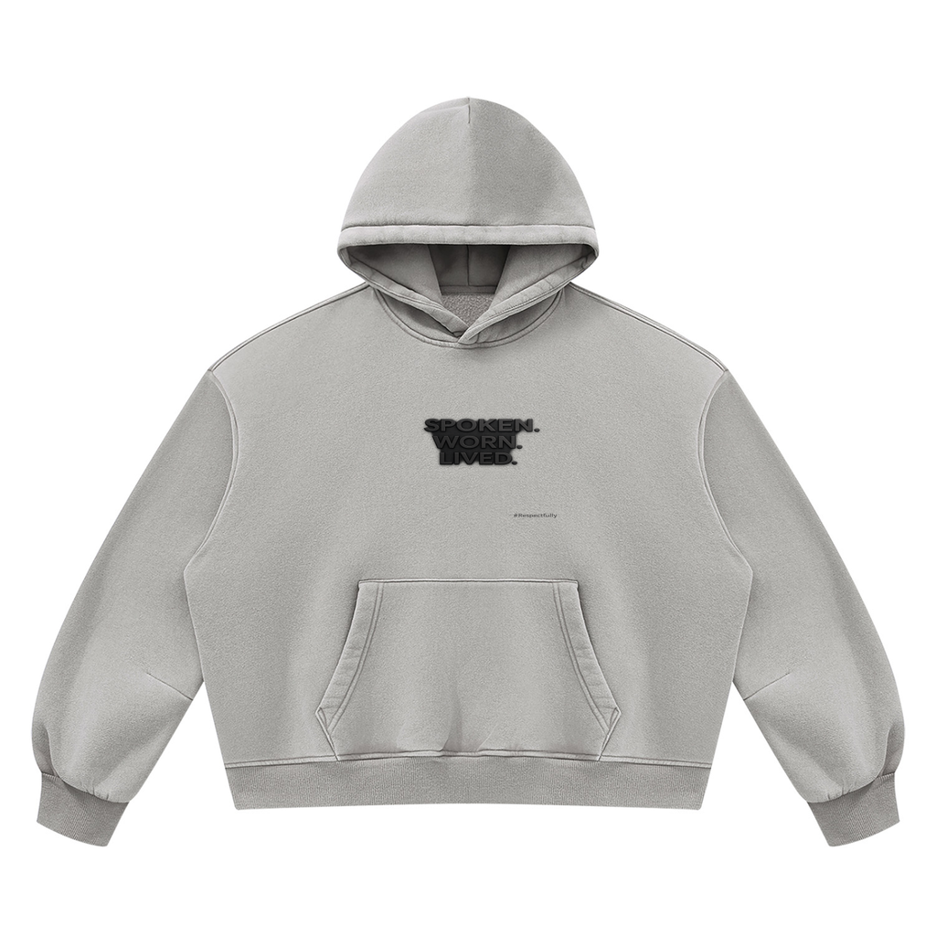 Unisex Vintage Wash Boxy Fleece Hoodie