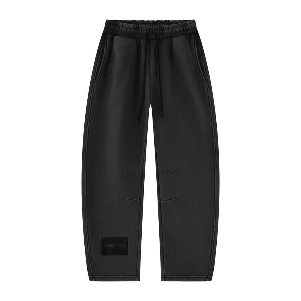 Unisex Vintage Wash Barrel Leg Fleece Sweatpants